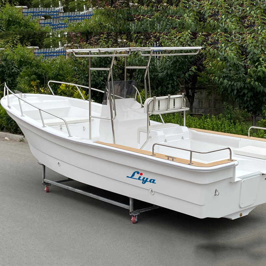 Liya 6.6m Fishing Fiberglass Boat Panga Motor Boat Capacity: 930 Kg/hr