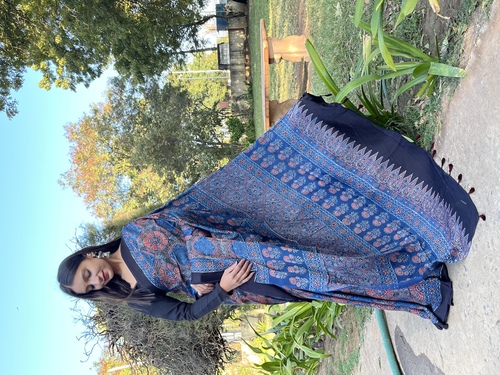 अजरख मोडल साड़ी