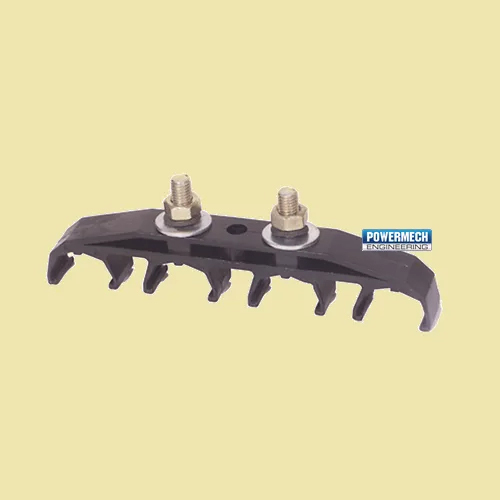 Sf2 Four Pole Safetrack Dsl Busbar Hanger Clamp - Black | Strong Bolted Joint Design For Shrouded Dsl Systems, Eot Cranes & Amusement Parks