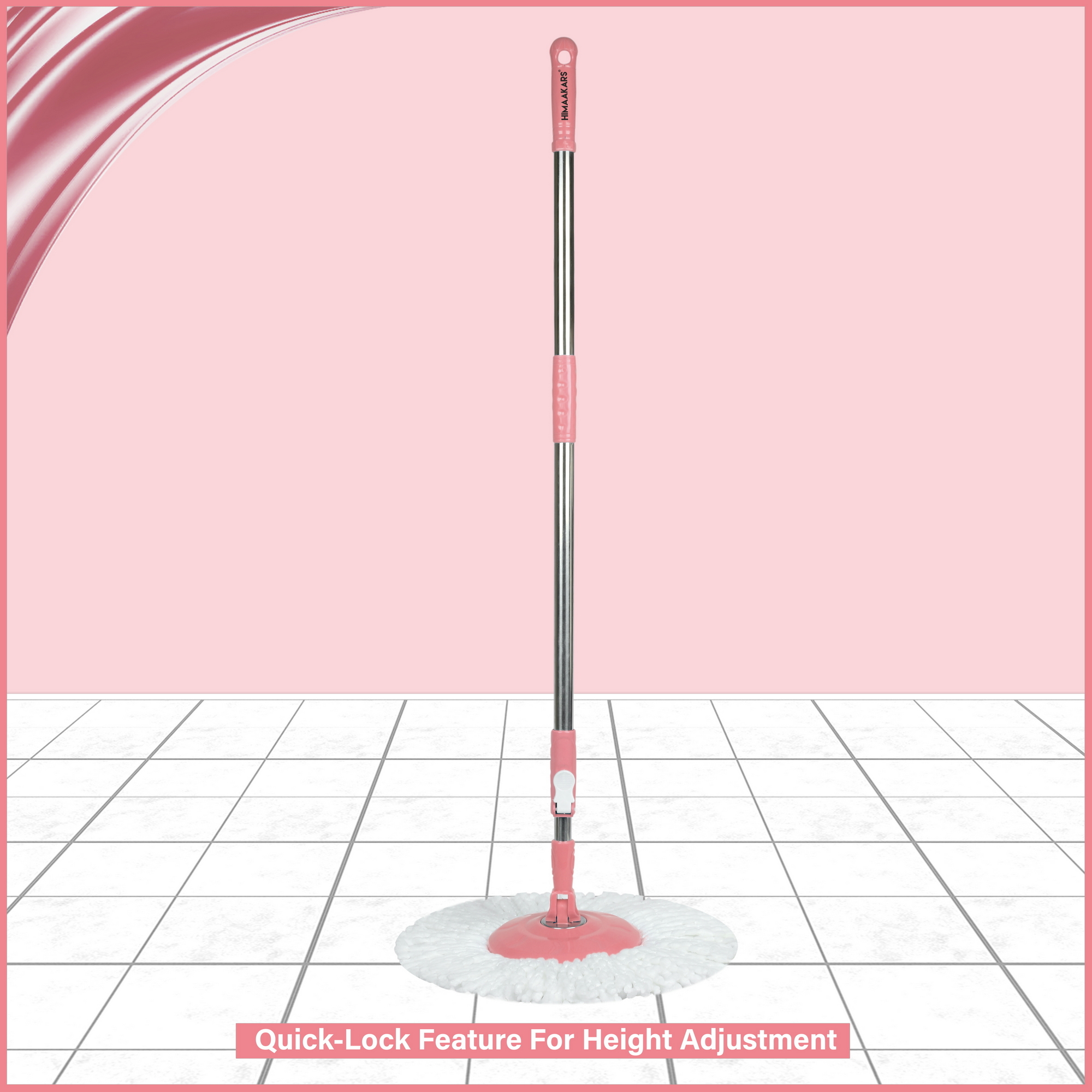 Fastclean Mop Handle And Dish And Refill Economic - Plastics & Cotton, Blue/green/pink/sky Blue | 2-part Bucket Handle Set, Microfiber Technology, 3x Better Cleaning