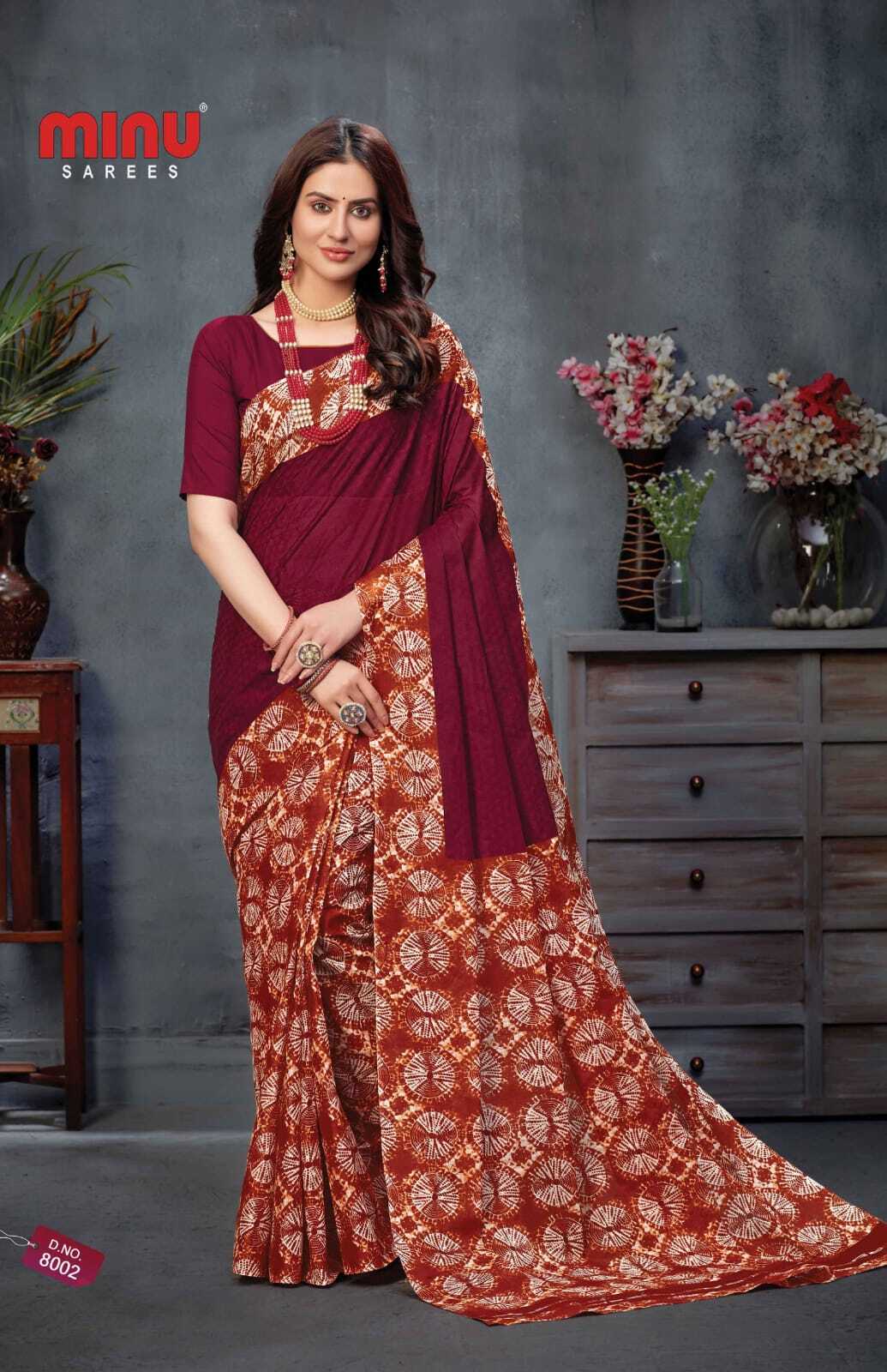 Urvashi New Cotton Saree - Cotton, Set Of 10 Pcs, Mix Colors, Printed Design, Ideal For Party Wear, Suitable For Rainy, Summer, Winter Seasons, Bollywood Style
