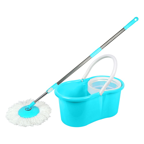 Blue Wheelie Bucket Mop (Plastic Basket)