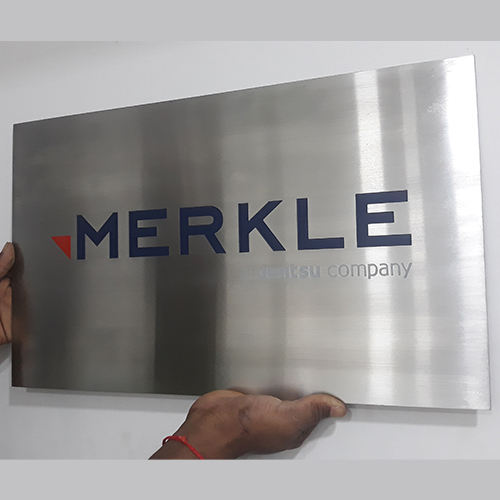 Stainless Steel Rectangular Signage - Application: Industrial