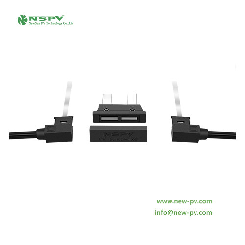 Black Pv Edge Connectors For Bifacial Solar Modules String Ribbon Connector For Bifacial Panel