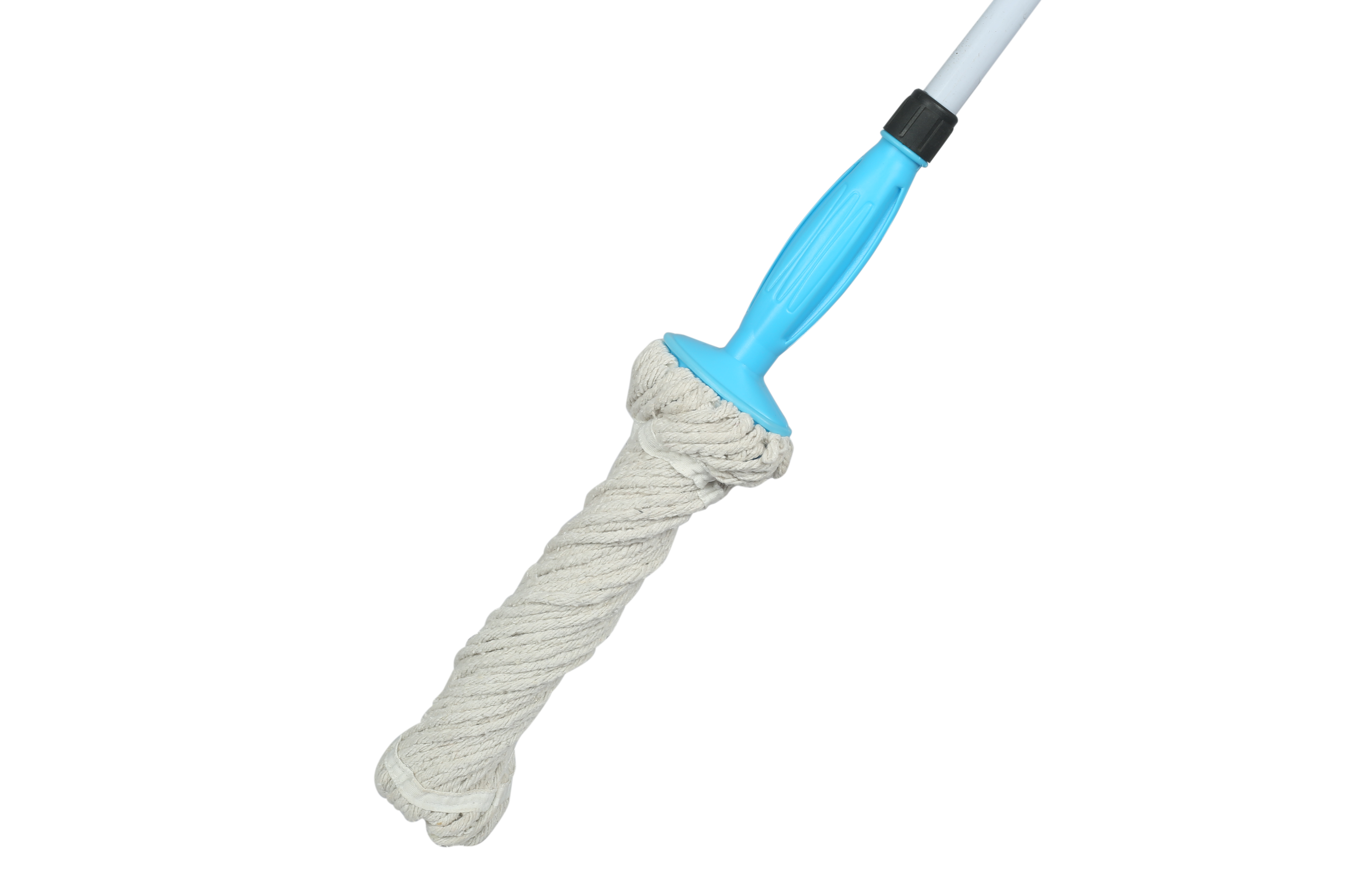 Indra Twist Mop - 100% Cotton Fiber, Sky Blue | Easy Absorbency, Lightweight Design, Keep Hands Dry, Effortless Floor Cleaning