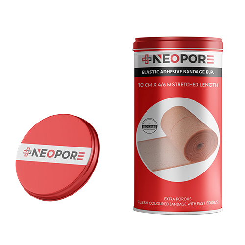 100% कॉटन 10cmx4.6m स्ट्रेच्ड लेंथ इलास्टिक एडहेसिव बैंडेज बीपी