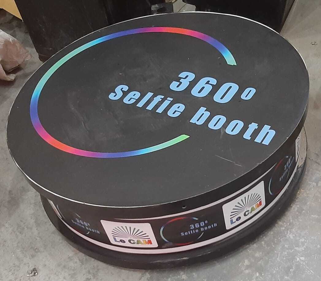 360 Selfie Booth - White , 10" Height X 30" Width X 30" Length , Ideal For Weddings, Events, And Djs With 360-degree Functionality