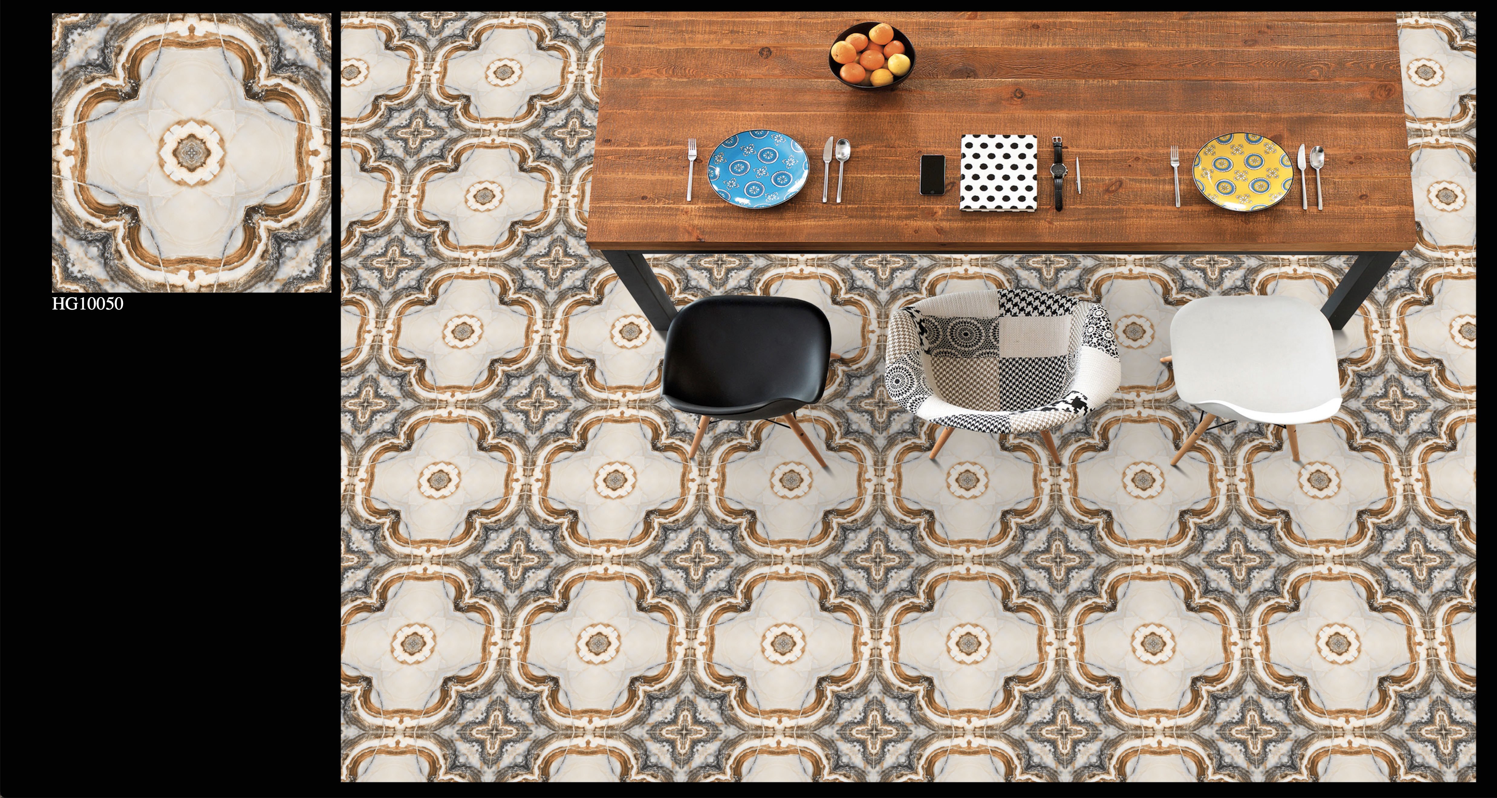 Vitrified Tiles 10050 Size: 600x600mm