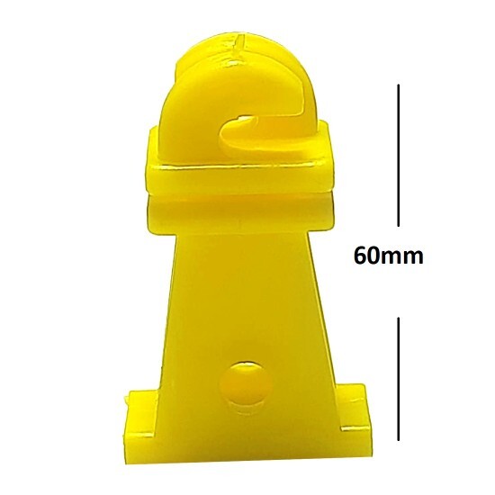 Insuletor Jens - Heavy Plastic, 20mm Thickness, 40mm Width, Yellow | 20kv Voltage Efficiency, 5-6 Years Lifespan, High Weather Resistance