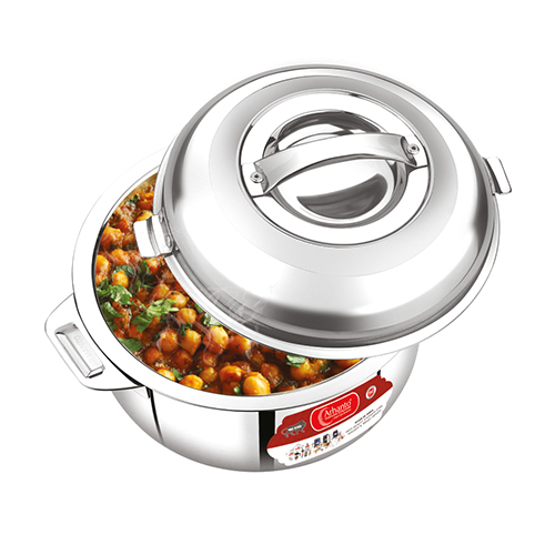 Silver Red Chef Stainless Steel Hotpot