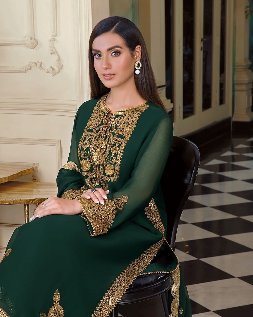 Green Ethnic Dress