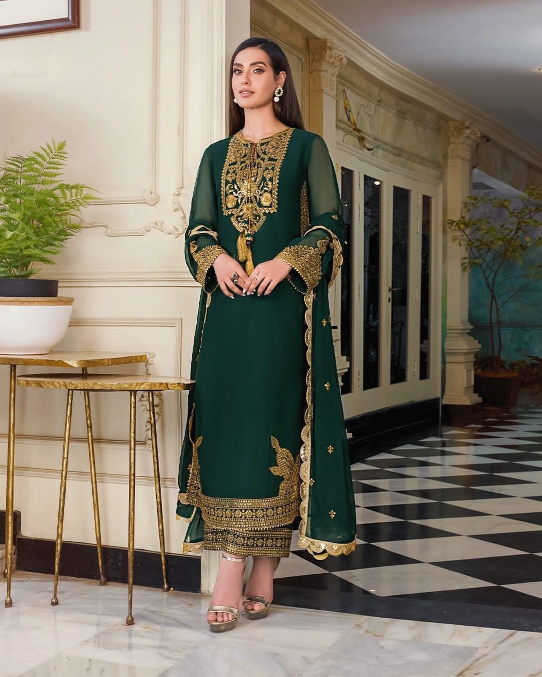 Green Ethnic Dress