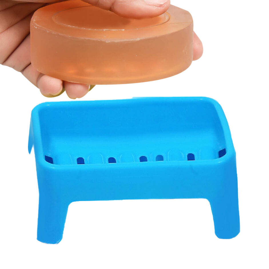 Simple Soap Keeping Plastic Case For Bathroom Use (1129) - High-quality Plastic, Simple 1 Layer Design, Multi-color Variety, Self-draining For Enhanced Soap Lifespan