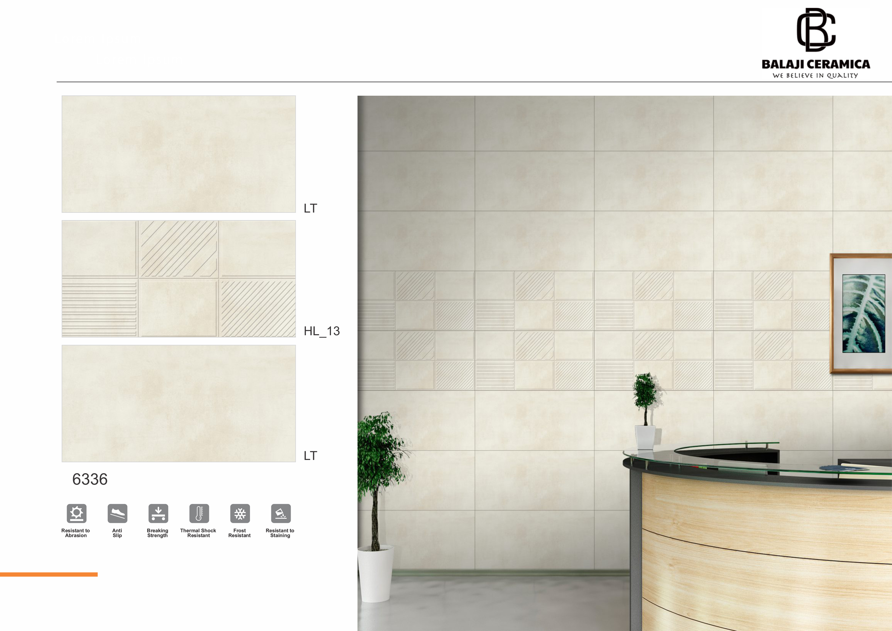 Wall Tiles 6336 Size: 300x600mm