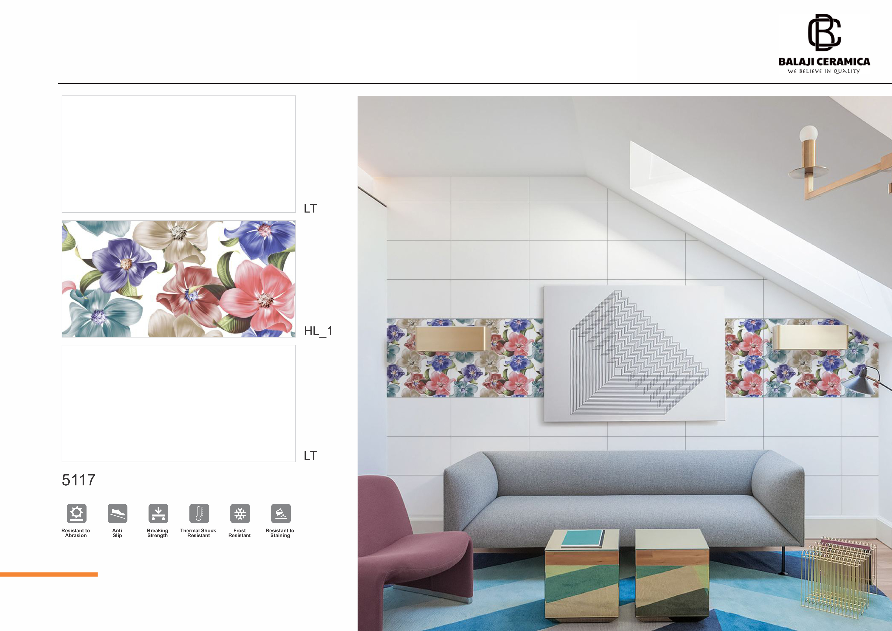 Wall Tiles 5117 Size: 300x600mm