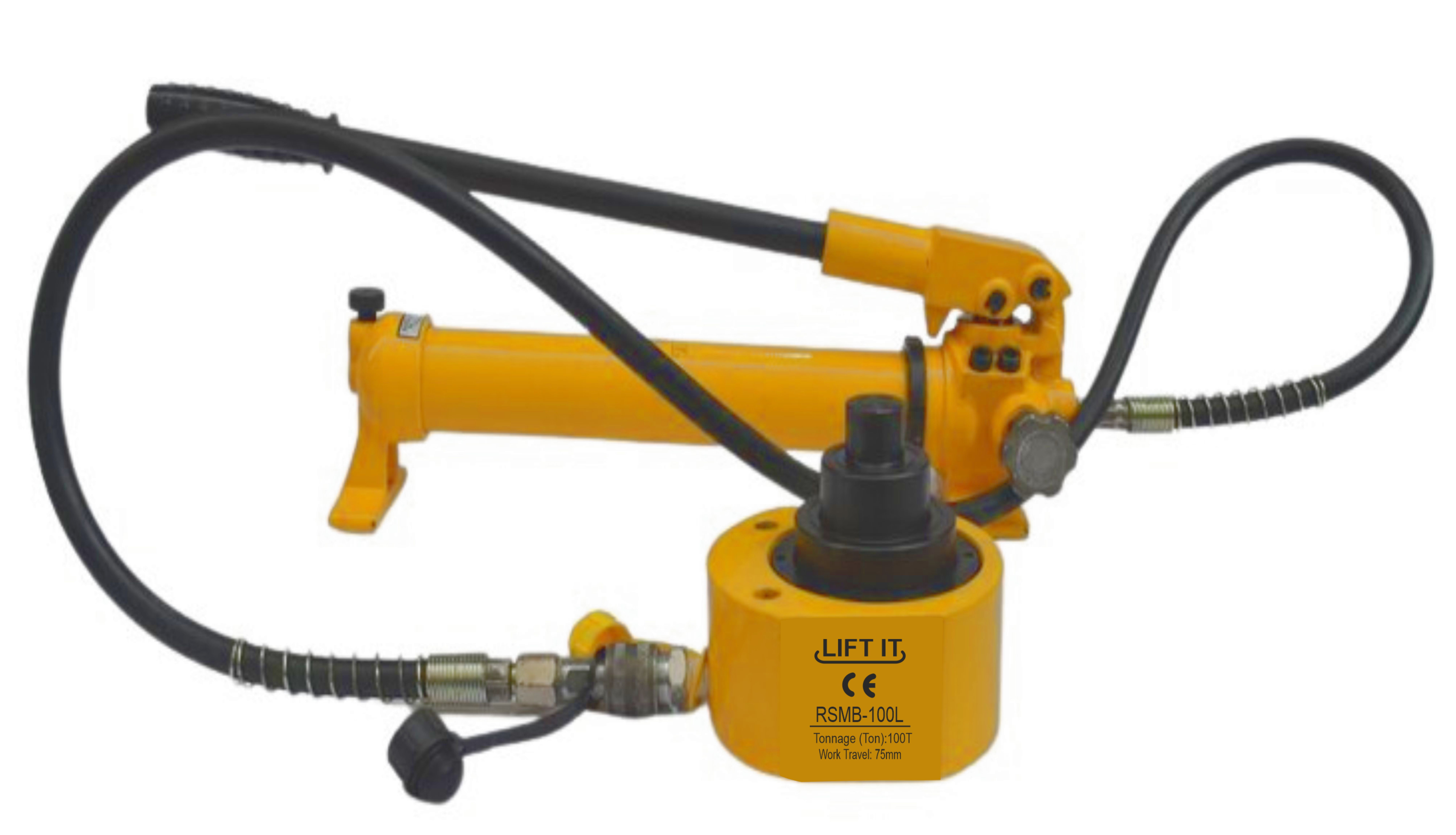 Liftit Low Height Hydraulic Rsmb 100 Ton Button Jack Body Material: Steel
