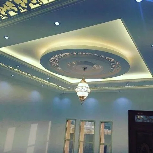 सफेद स्टाइलिश जिप्सम फाल्स सीलिंग