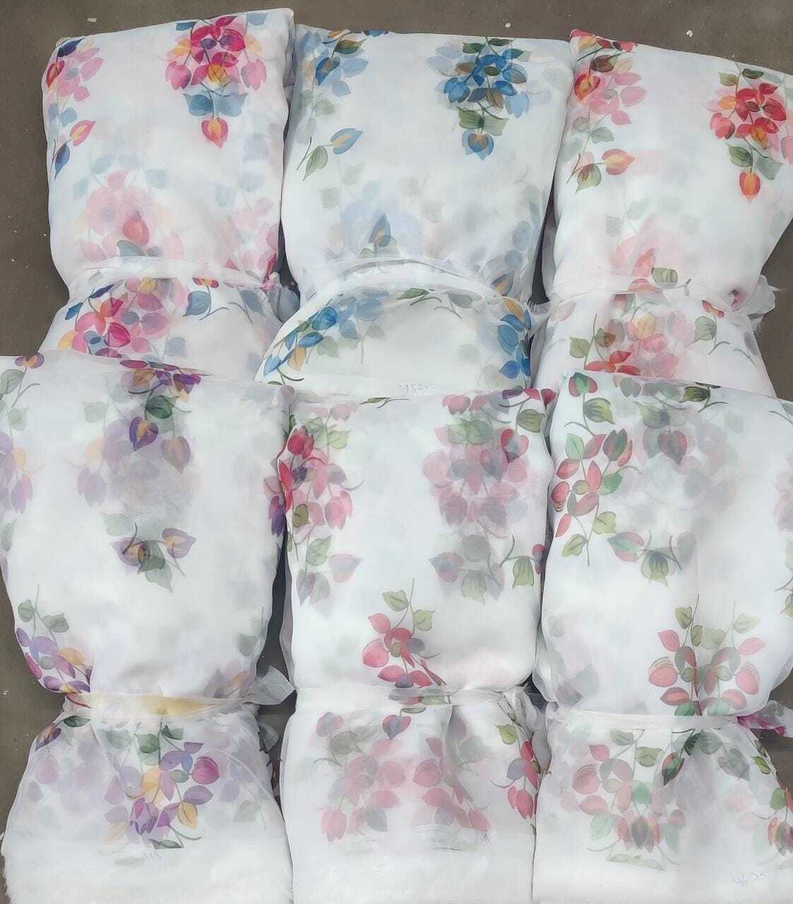 All Polyester Organza Fabric - Color: Multicolor