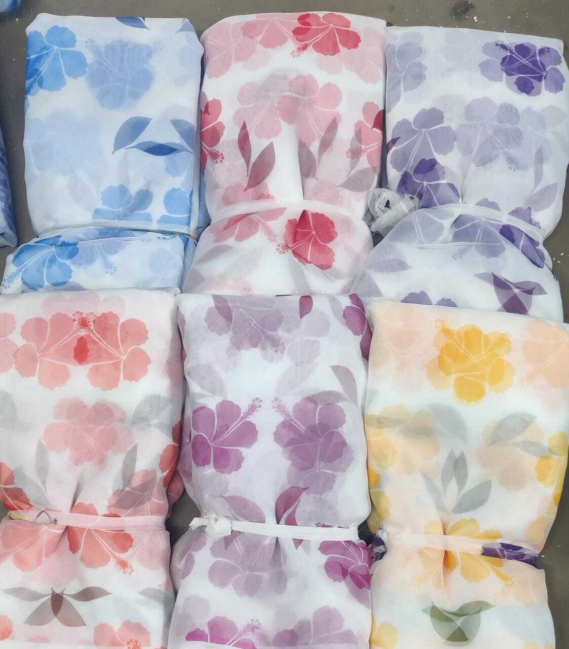 All Polyester Organza Fabric - Color: Multicolor