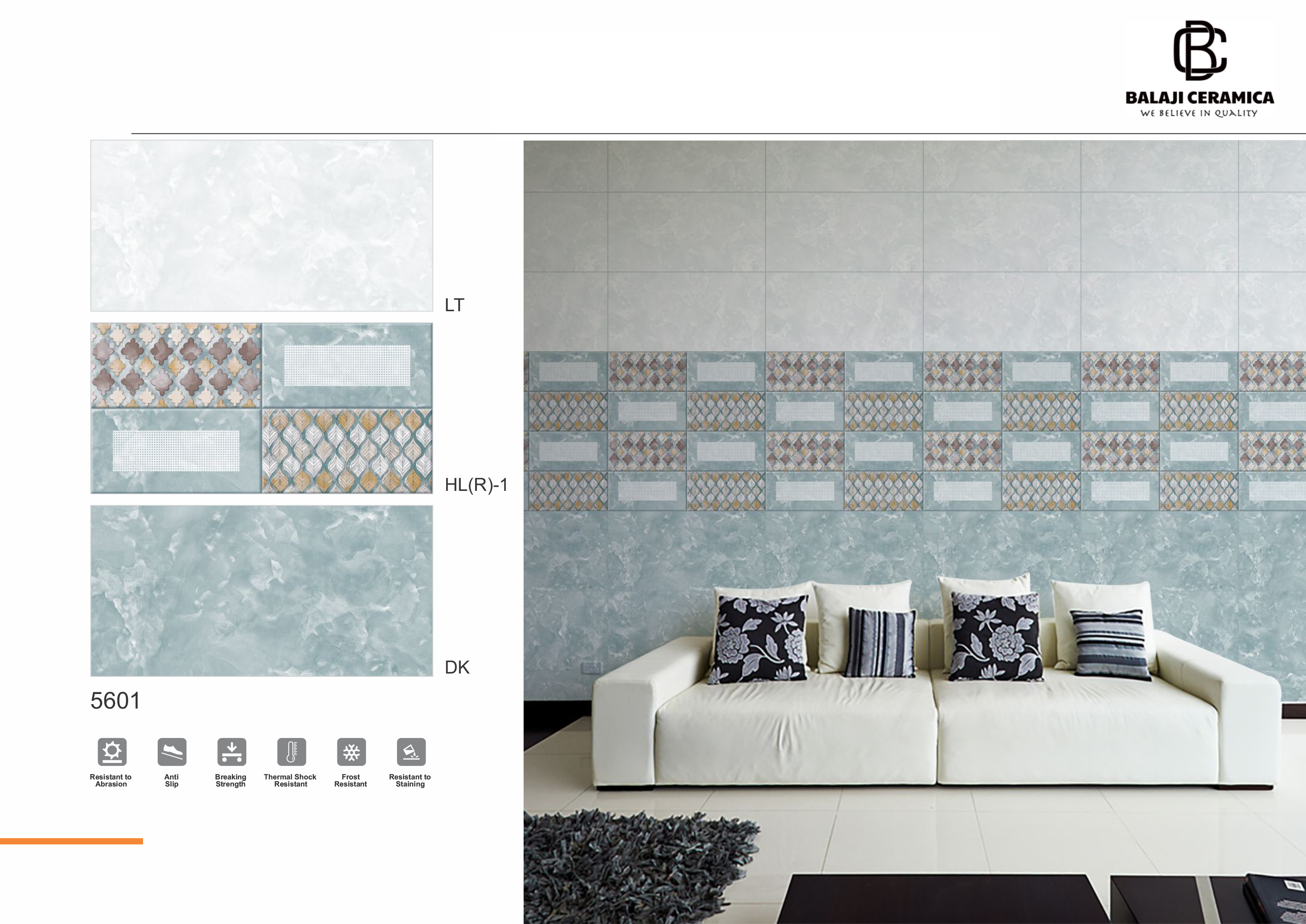 Wall Tiles 5601 Size: 300x600mm