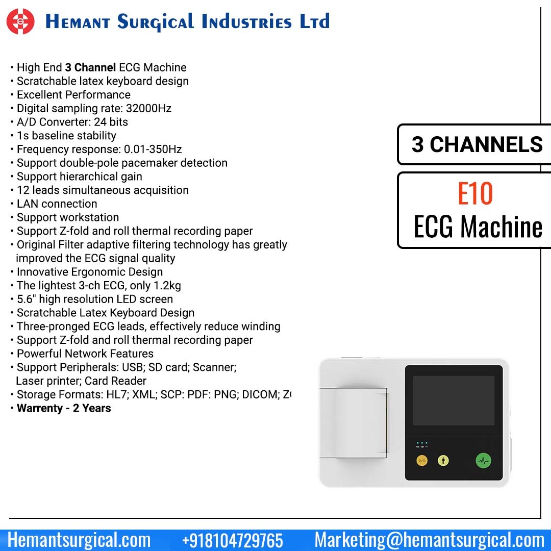 Ecg Machine 3 Channel