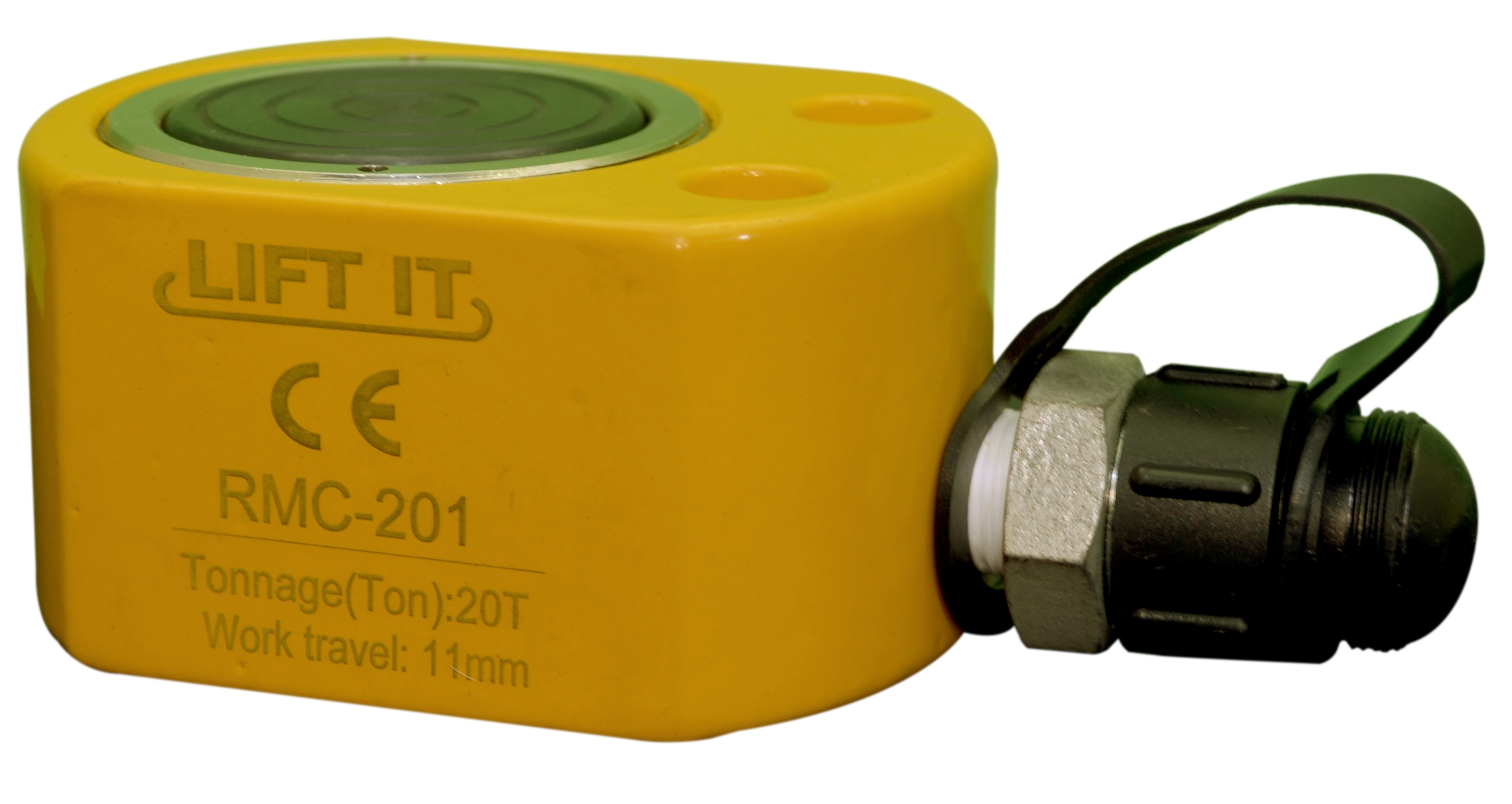 Yellow Liftit Low Height Hydraulic Rmc 20 Ton Button Jack