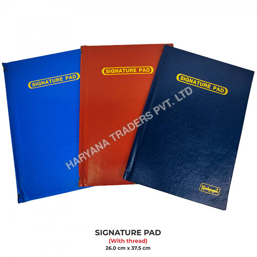 High Quality Signature Pad (With Thread) Hard Bound (26.0 Cm X 37.5 Cm)