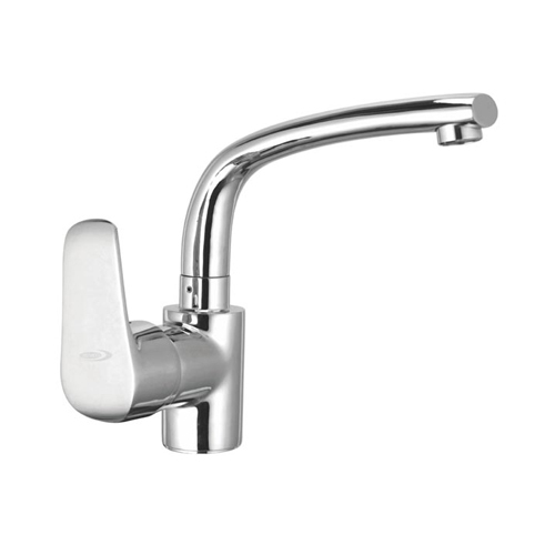 Sink Mixer - Brass Material, Various Sizes Available, Glossy Silver Finish - Enhanced Flexibility, Modern Design For Daily Kitchen Tasks