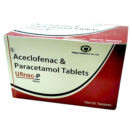 एसिक्लोफेनाक और पेरासिटामोल टैबलेट सामान्य दवाएं