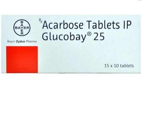 Acarbose Tablet - 25mg Dosage, 150 Tablets Per Pack | Treats Type 2 Diabetes, Storage Below 30â°c, Recommended By Doctor