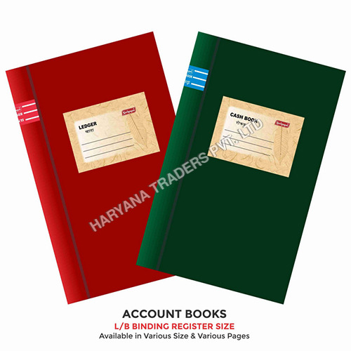 Account Books Cash Book Ledger - 19cm X 31cm | High Quality, Rectangular Design