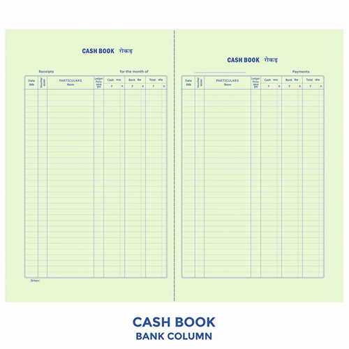 Account Books Cash Book Ledger - 19cm X 31cm | High Quality, Rectangular Design