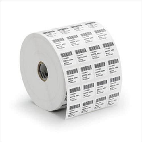 White Self Adhesive Barcode Paper Polyester Labels
