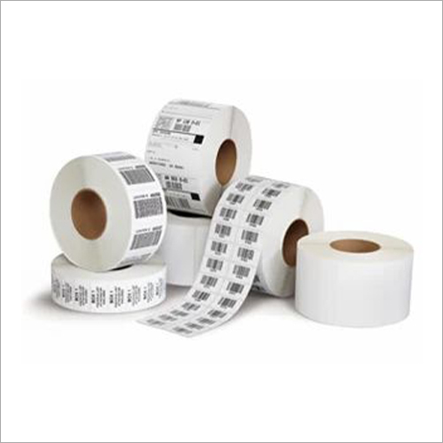 White Self Adhesive Barcode Paper Polyester Labels