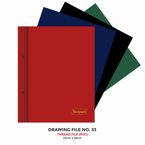 Drawing File No.33 - 23cm X 27cm | High Quality Pvc Cover, Thread File Design