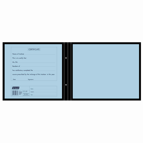 High Quality Drawing File No.44 (23cm X 28cm) (Thread File) Black Cover With Elastic Band (Landscape)