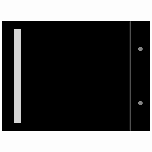 High Quality Drawing File No.44 (23cm X 28cm) (Thread File) Black Cover With Elastic Band (Landscape)