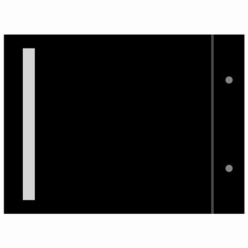 High Quality Drawing File No.77 35.5cm X 30cm (Thread File) Black Cover With Elastic Band (Landscape)