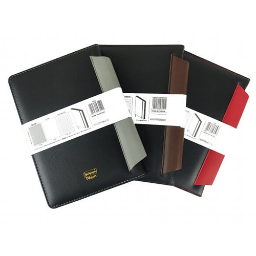 High Quality Prism Notebook - A5 Leatherite Material Round Corner With Pen Holder 200 Pages