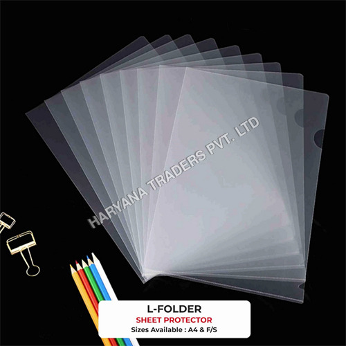 L Folder File - Transparent Polyurethane, A4 & F-s Size | High Quality Paper Organizer For Office Use