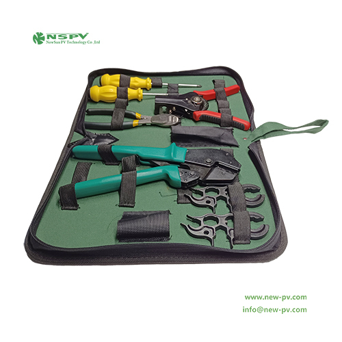Metal Nspv Solar Installer Tool Kit Solar Crimping Tool Kit Wire Stripper Mc4 Spanner Hand Tool Set