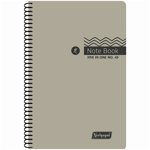 Five In One Spiral Note Book - 9.5cm X 14.8cm | High Quality, Crafted For Versatile Use