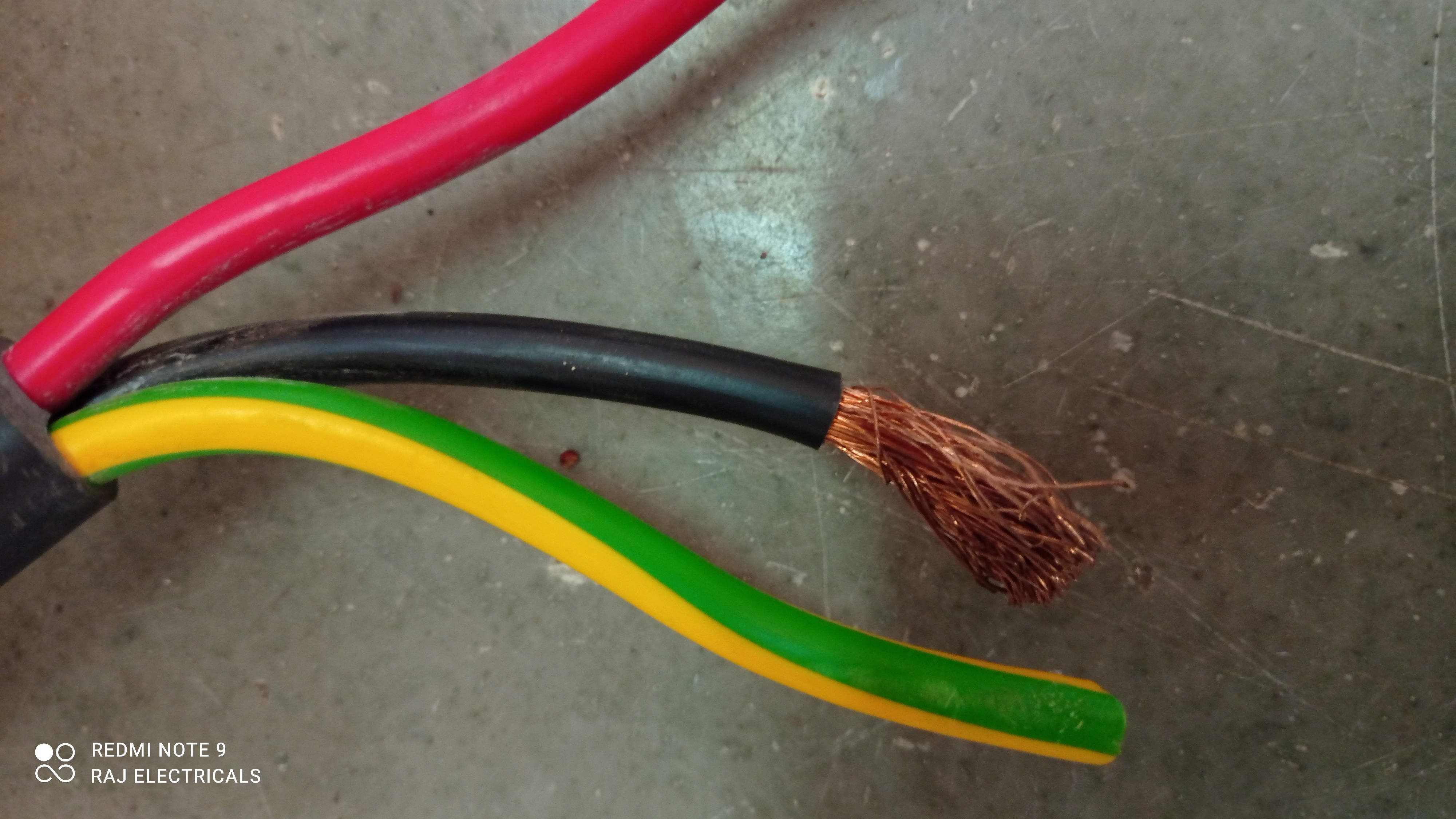 Black 10 Sqmmq 3 Core Rr Kabel Cable