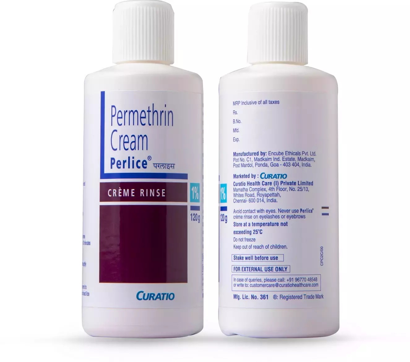 Permethrin Cream - 1% W/w, 60 Gm | Antiparasitic Treatment For Pediculosis And Scabies, Store Below 30â°c, External Use Only