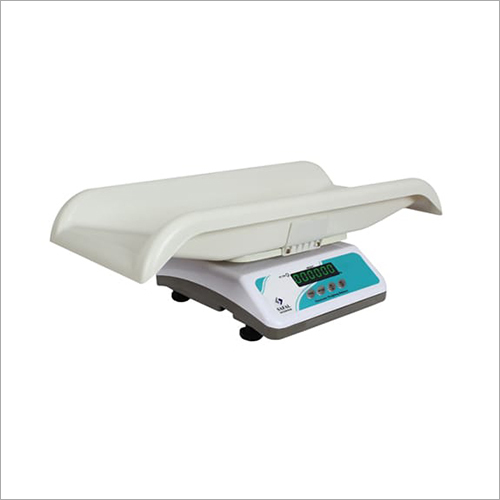 Baby Weighing Scale - Steel Material, Flat Curved Platform Design | LED Monitor Display, Strain Gauge Sensor, AAA Battery Powered