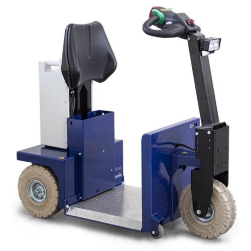 Industrial Stand Up Tugger - Steel, 1234x557x1140 Mm | 850 Kg Load Capacity, Non-marking Wheels, Blue, 5-speed Control, 1-year Warranty
