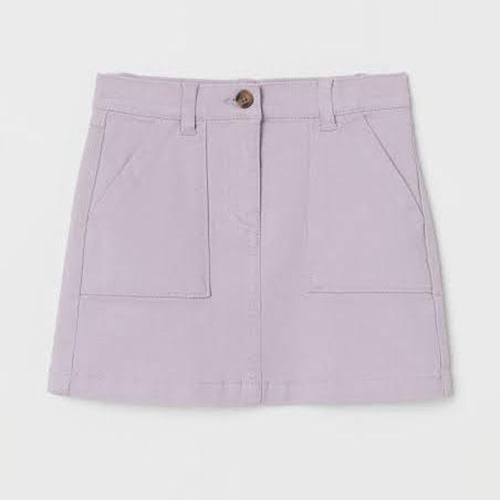 Kids Girls Twill Skirts - Cotton Material, Sizes S, M, L, XL | Modern Style for Fashion-Forward Young Girls