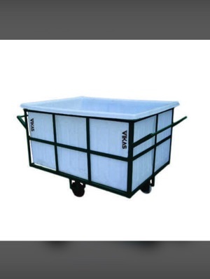 Textile Roto Molded Crates - 900L x 755W x 755H Inch, Eco-Friendly UV Resistant, 100% Recyclable LLDPE, White and Black