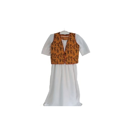 Ladies Orange Cotton Printed Jacket Kurti - Cotton, Customized Size, Orange Color | Washable, Ideal for Daily Wear