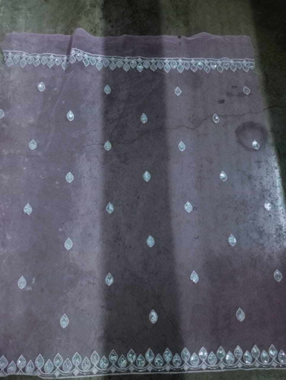 Order Organza And Net - Dyed Dupatta With Cut Work | White, Modern Design, Embroidered, Plain Texture, Machine Washable For Fancy Dress
